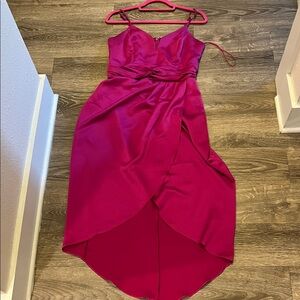 Express Magenta High Low Dress